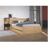 Cama Con Canapé Abatible Ludaro 2 Cajones 255.1x235.7x102.6 Cm Color Negro, Color Natural Claro Vente-unique