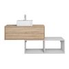 Mueble De Baño Simple Teana 1 Cajón 94x47x32 Cm Color Color Natural Claro, Blanco Vente-unique