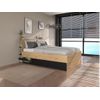 Cama Con Canapé Abatible Radani  149.8x215.3x96.6 Cm Color Negro, Color Natural Claro Vente-unique