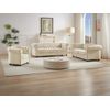 Conjunto Sofá Y Sillón Fijo Chesterfield  205x88x72 Cm Color Beige Vente-unique