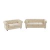 Conjunto Sofá Chesterfield  205x88x72 Cm Color Beige Vente-unique