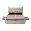 Base De Cama Leopold 4 Cajones 206.5x145x122.2 Cm Color Beige Vente-unique