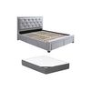 Base De Cama Leopold 4 Cajones 206.5x145x122.2 Cm Color Gris Claro Vente-unique