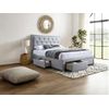 Base De Cama Leopold 4 Cajones 206.5x145x122.2 Cm Color Gris Claro Vente-unique