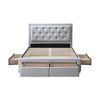 Base De Cama Leopold 4 Cajones 206.5x145x122.2 Cm Color Gris Claro Vente-unique