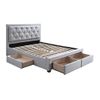 Base De Cama Leopold 4 Cajones 216.5x185x122.2 Cm Color Gris Claro Vente-unique