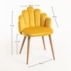 Silla Original Achille De Terciopelo Amarillo Con Patas De Metal Natural - Lote De 2