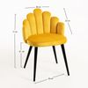 Achille Original Silla De Terciopelo Amarillo Con Patas De Metal Negro - Lote De 2