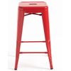 Taburete Industrial Kontoir 65 Cm De Acero Rojo Brillante