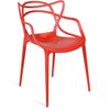 Silla Moderna Beliano Con Reposabrazos De Polipropileno Rojo