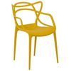 Silla Moderna Beliano Con Reposabrazos De Polipropileno Amarillo