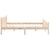 Estructura De Cama De Madera Maciza 140x190 Cm Marrón