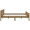 Estructura De Cama Doble Madera Maciza Marrón Miel 120x190 Cm