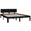 Estructura De Cama Madera Maciza De Pino Negro 140x200 Cm