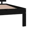 Estructura De Cama Madera Maciza De Pino Negro 140x200 Cm