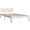 Estructura De Cama Madera Maciza De Pino Blanco 100x200 Cm