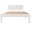 Estructura De Cama Madera Maciza De Pino Blanco 100x200 Cm