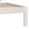 Estructura De Cama Madera Maciza De Pino Blanco 100x200 Cm