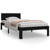 Estructura De Cama Madera Maciza De Pino Negro 90x200 Cm