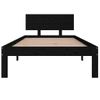 Estructura De Cama Madera Maciza De Pino Negro 90x200 Cm