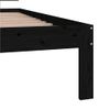 Estructura De Cama Madera Maciza De Pino Negro 90x200 Cm