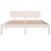 Estructura De Cama De Madera Maciza De Pino Blanco 140x190 Cm