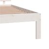 Estructura De Cama De Madera Maciza De Pino Blanco 140x190 Cm