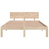 Estructura De Cama Doble Madera Maciza 135x190 Cm