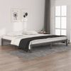 Estructura De Cama Madera Maciza De Pino Gris 200x200 Cm