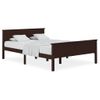 Estructura De Cama Madera Maciza Pino Marrón Oscuro 140x200 Cm