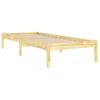 Estructura De Cama Individual Madera Maciza 90x190 Cm