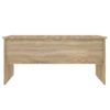 Mesa De Centro Madera Contrachapada Sonoma 102x50,5x46,5 Cm Marrón