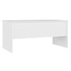 Mesa De Centro Madera Contrachapada Blanco 102x50,5x46,5 Cm