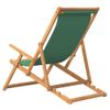 Silla De Playa Plegable De Madera Maciza De Teca Verde