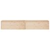 Armario De Pared 2 Uds Madera Maciza De Pino 100x30x35 Cm Marrón