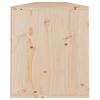 Armario De Pared 2 Uds Madera Maciza De Pino 100x30x35 Cm Marrón