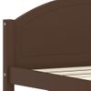 Estructura De Cama Madera Maciza Pino Marrón Oscuro 120x200 Cm