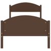 Estructura De Cama Madera Maciza Pino Marrón Oscuro 90x200 Cm