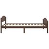 Estructura De Cama Madera Maciza Pino Marrón Oscuro 90x200 Cm