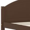 Estructura De Cama Madera Maciza Pino Marrón Oscuro 90x200 Cm