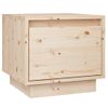 Mesita De Noche Madera Maciza De Pino 35x34x32 Cm