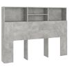 Mueble Cabecero Gris Hormigón 140x19x103,5 Cm