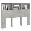 Mueble Cabecero Gris Hormigón 140x19x103,5 Cm