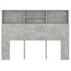 Mueble Cabecero Gris Hormigón 140x19x103,5 Cm