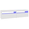 Muebles De Tv Con Luces Led 2 Unidades Blanco 75x35x40 Cm