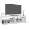 Muebles De Tv Con Luces Led 2 Unidades Blanco 75x35x40 Cm