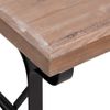 Mesa De Comedor Madera Maciza De Abeto Y Hierro 110x65x82 Cm Marrón