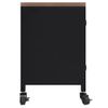 Mueble Tv Hierro Y Madera Maciza De Abeto Negro 110x30x43 Cm