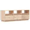 Mueble De Tv De Madera Maciza De Pino 140x37x50 Cm Marrón