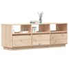 Mueble De Tv De Madera Maciza De Pino 140x37x50 Cm Marrón